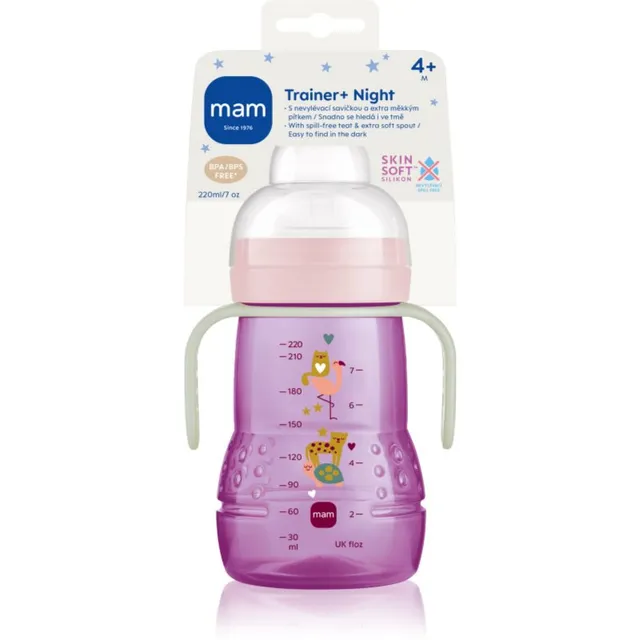 MAM Trainer Night pudel Violet 4m+ 220 ml