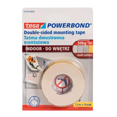 Kahepoolne teip Tesa 1,5m x 19mm