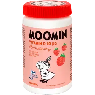 Maasikamaitselised D-vitamiini närimistabletid, MUUMI, 23 g