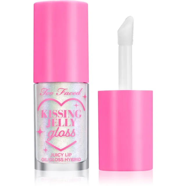 Too Faced Kissing Jelly Lip Oil Gloss Huuleläikeõli intensiivseks niisutamiseks varjund Strawberry Frosting 4.5 ml