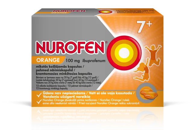 NUROFEN ORANGE PEHME NÄRIMISKAPSEL 100MG N12