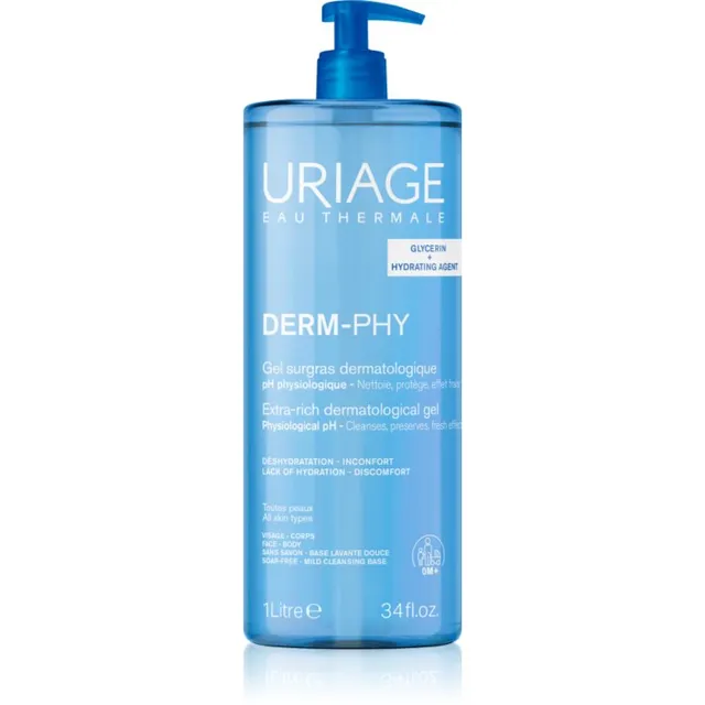 Uriage DERM-PHY Extra Rich Dermatological Gel Õrn puhastusgeel 1000 ml
