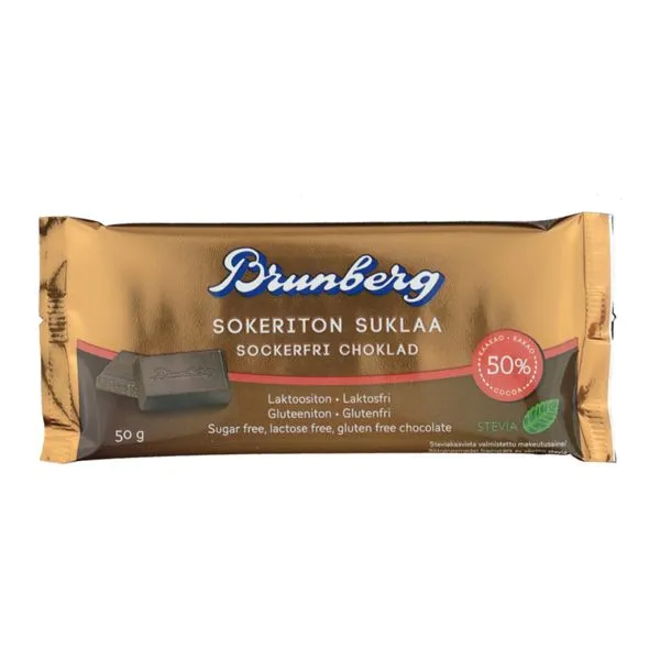 Tume šokolaad laktoosi- suhkruvaba 50g