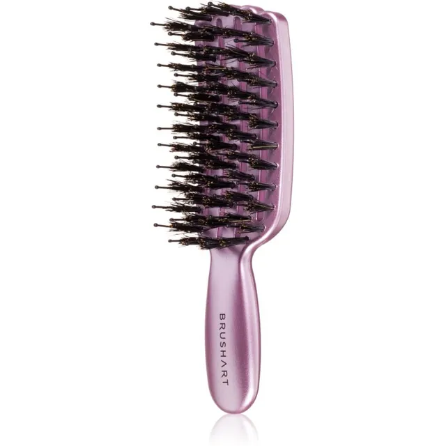 BrushArt Hair Vent blowdry hairbrush with boar bristles Juuksehari nailoni ja metssea harjastega Mini 1 tk