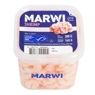 Krevetid kooritud soolvees Marwi MSC 300/140g