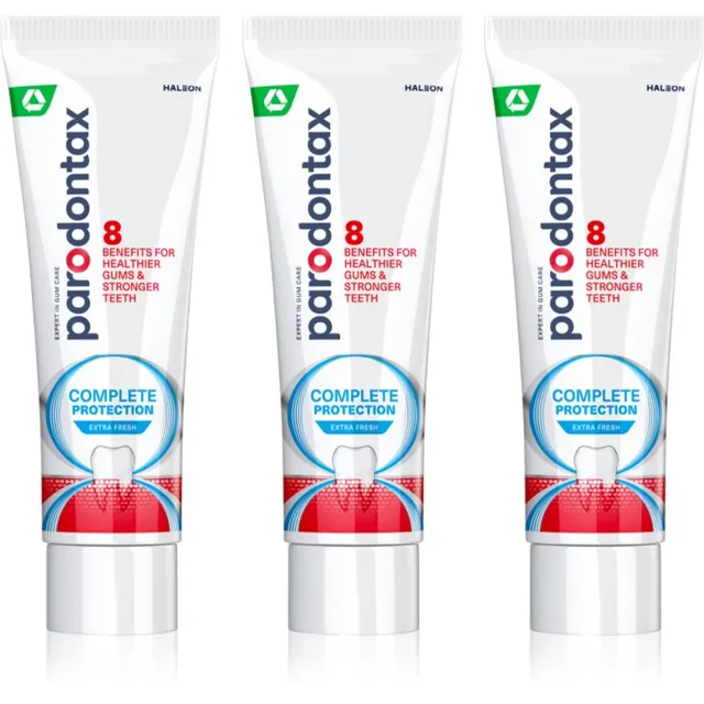 Parodontax Complete Protection Extra Fresh Fluoriidiga hambapastad tervete hammaste ja igemete jaoks 3x75 ml