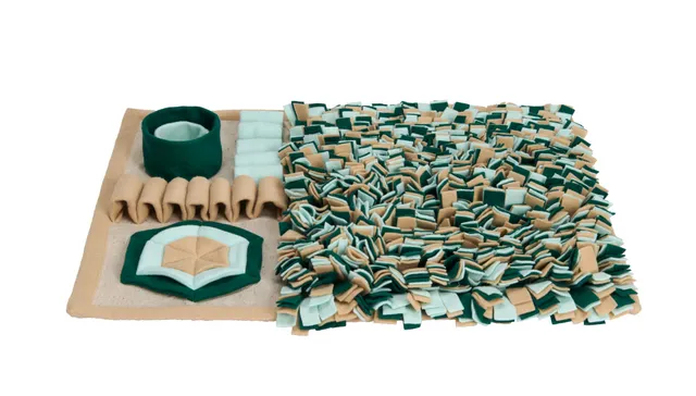 Little & Bigger nuuskimismatt Puzzle, 74 x 60 cm, beež/roheline