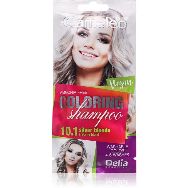 Delia Cosmetics Cameleo Coloring Shampoo Toniseeriv šampoon juustele varjund 10.1 Silver Blonde 40 ml