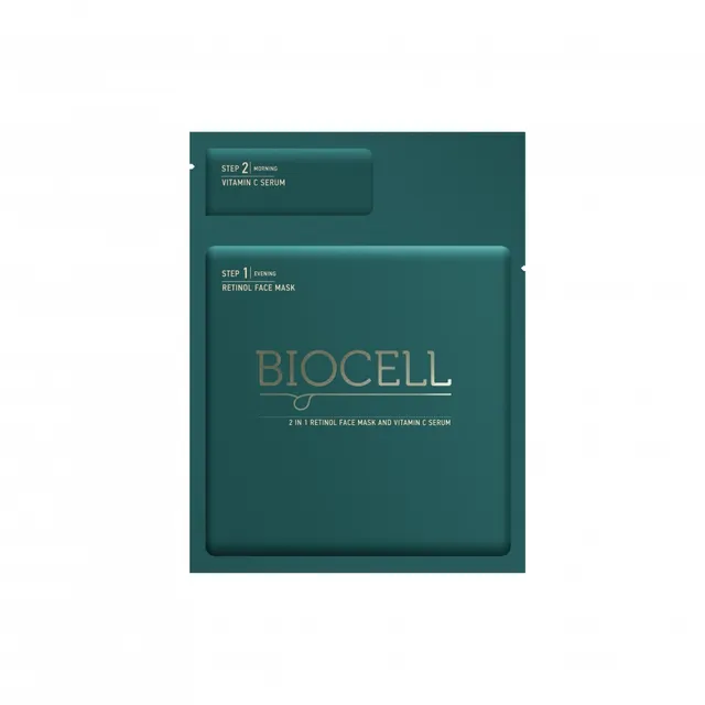 BIOCELL 2IN1 NÄOMASK RETINOOLIGA + VITAMIIN C SEERUM N1