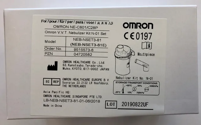 OMRON INHALAATORI VARUKOMPLEKT C801/C28P