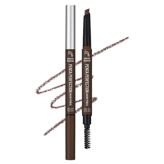 HOLIKA HOLIKA Wonder Drawing Penta Perfection Brow Pencil No.2 Natural Brown 0.3g