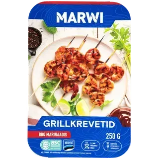 Marwi grillkrevetid BBQ marinaadis 250g