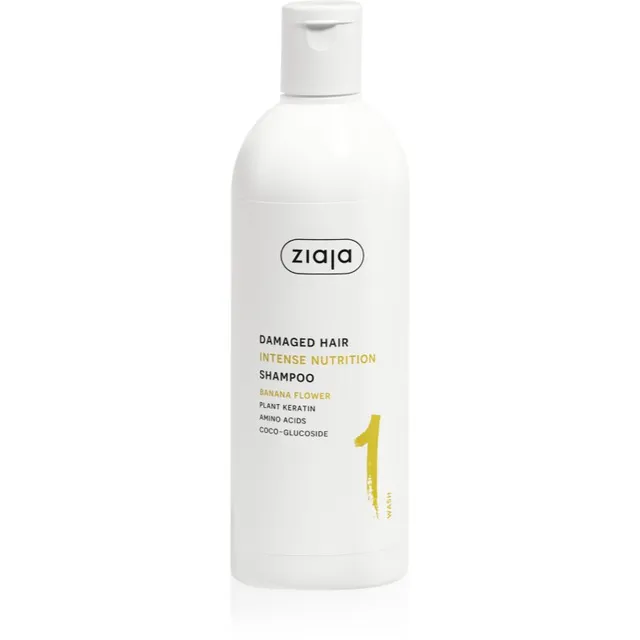 Ziaja Plant Essentials Banana Flower Toitev šampoon kahjustatud juustele 400 ml