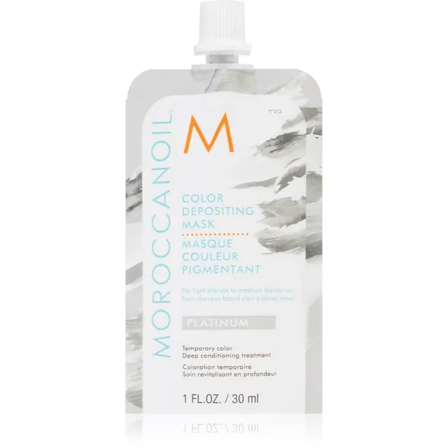 Moroccanoil Color Depositing Õrn toitev mask ilma püsivate värvipigmentideta Platinum 30 ml