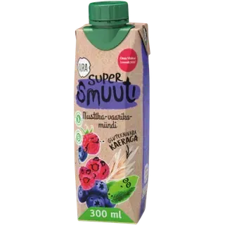 Supersmuuti Mustika-vaarika-mündi, AURA, 300ml