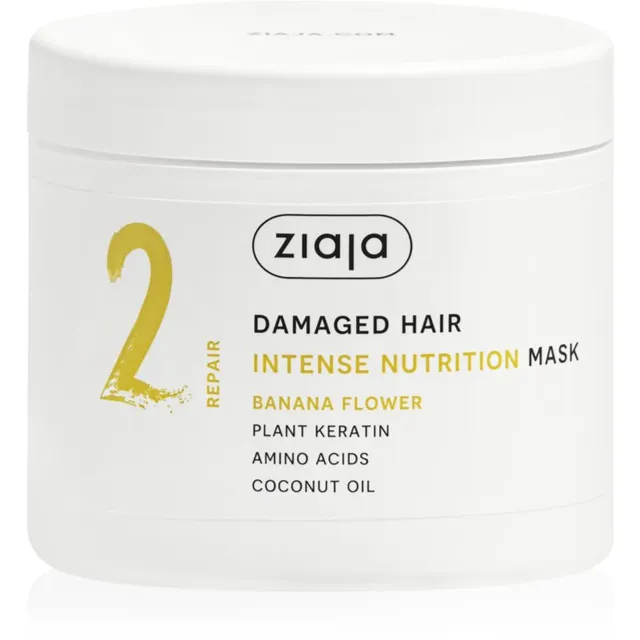 Ziaja Plant Essentials Banana Flower Toitev juuksemask kahjustatud juustele 350 ml