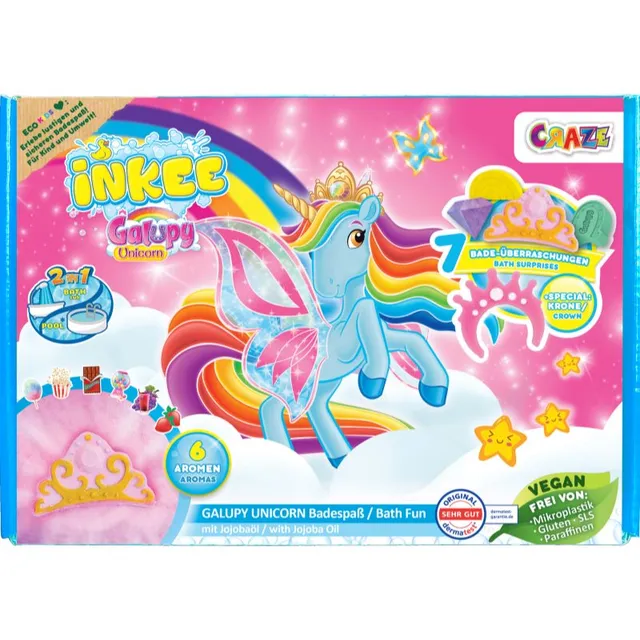 Craze INKEE Galupy Unicorn komplekt vanni jaoks lastele