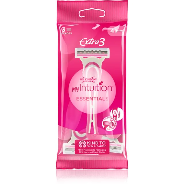 Wilkinson Sword My Intuition Extra 3 Ühekordsed raseerijad Essentials 4 tk