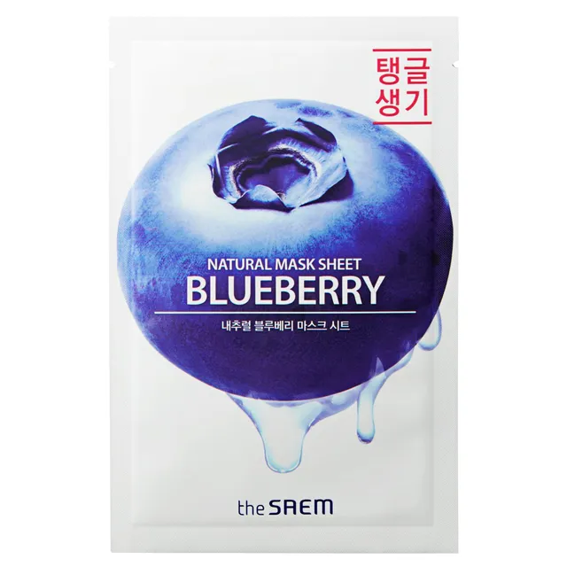 THE SAEM Natural Blueberry Sheet Mask 21ml