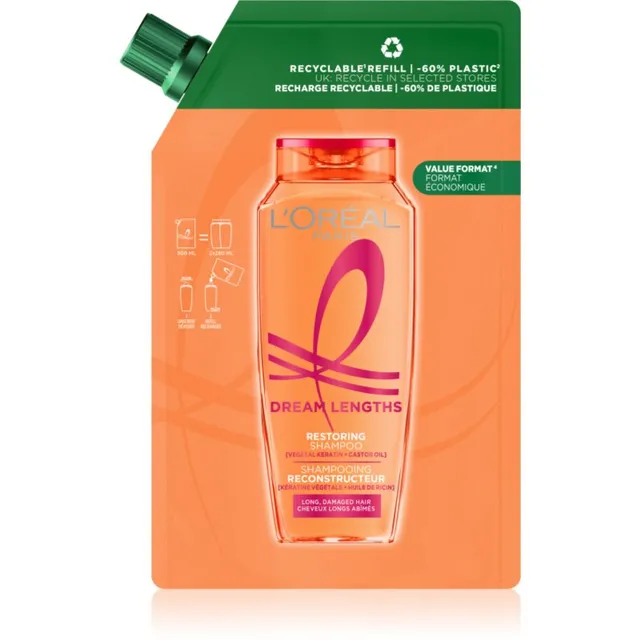 L’Oréal Paris Elseve Dream Long Taastav šampoon Refill 500 ml