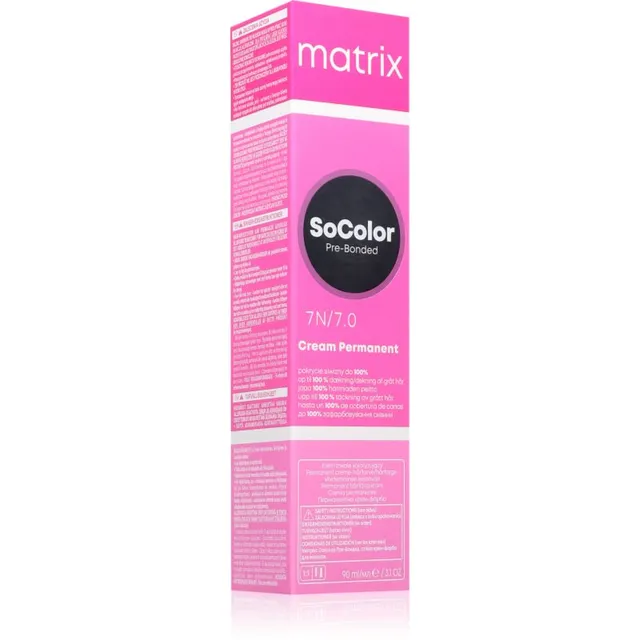 Matrix SoColor Pre-Bonded Püsijuuksevärv hallide karvade katmiseks varjund medium blonde neutral 90 ml