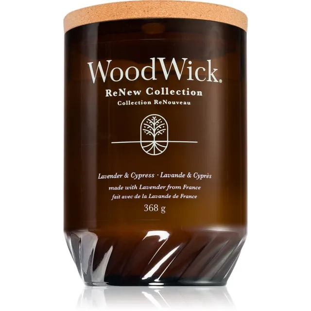 Woodwick Renew Lavender & Cypress lõhnaküünal 368 g