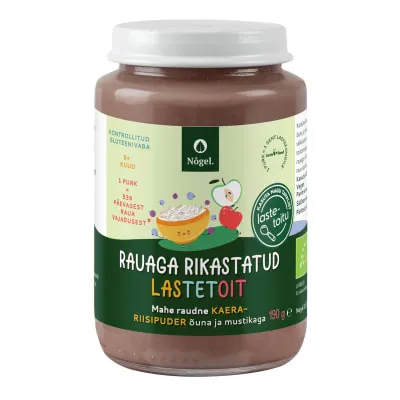Kaera-riisipuder õun-mustika Nogel öko 190g