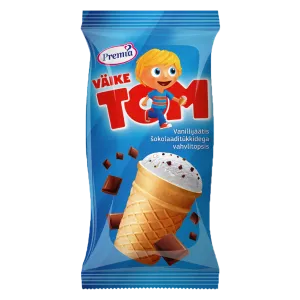 Väike Tom Vanillijäätis Šokolaadilaastudega 120 ml