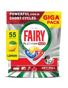 Fairy Platinum Plus All in One nõudepesumasina tabletid Lemon (55 tk)