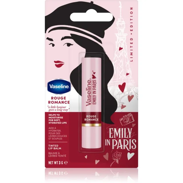 Vaseline Emily In Paris Toonitud huulepalsam varjund Rouge Romance 3 g