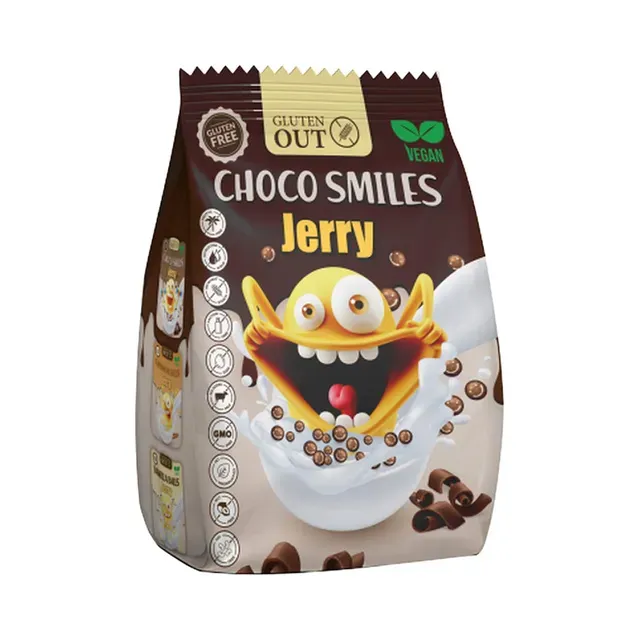 Gluteenivabad kakaomaitselised teraviljahelbed, JERRY, 375g