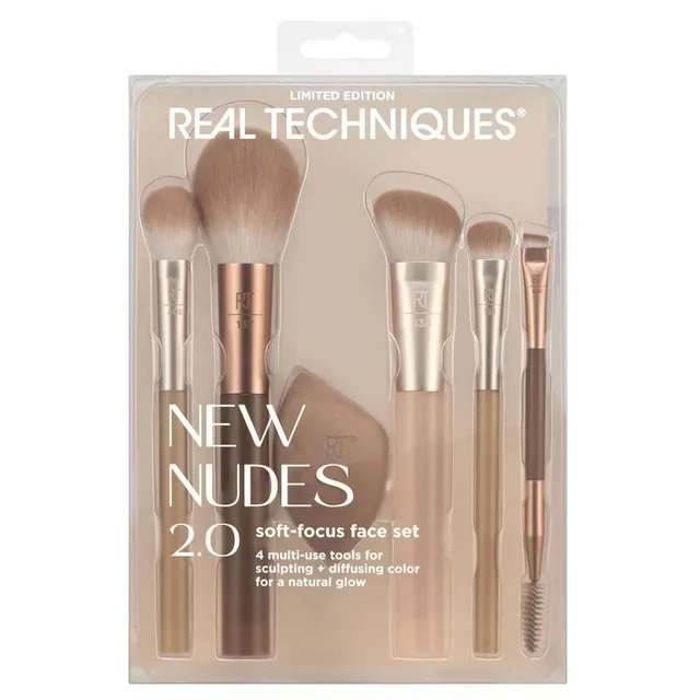 REAL TECHNIQUES New Nudes 2.0 Soft-Focus Face Gift Set