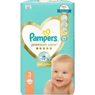 Tavamähkmed Premium Care Midi 3, PAMPERS, 6-10 kg/60 tk
