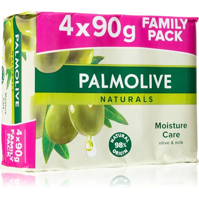 Palmolive Naturals Milk & Olive Tükiseep 4x90 g
