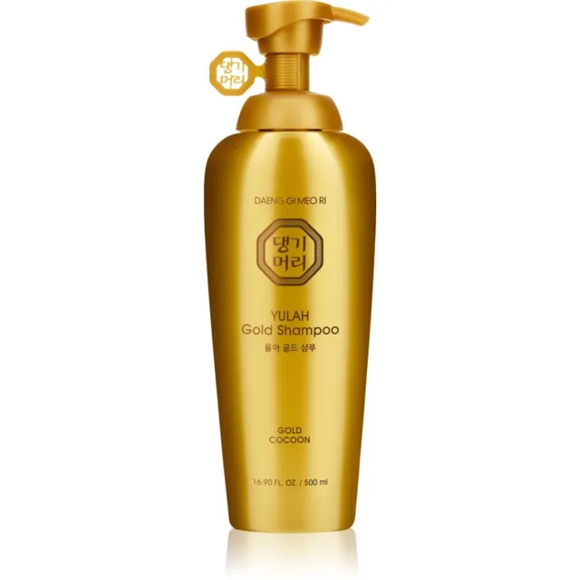 DAENG GI MEO RI Yula Gold Shampoo Intensiivne niisutav šampoon juuste tugevdamiseks ja sära andmiseks 500 ml