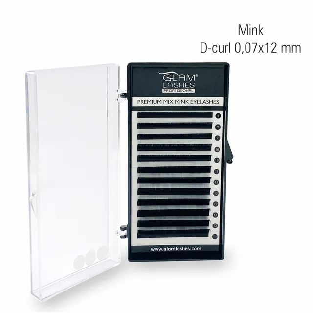 GlamLashes Premium Mink Eyelash Extension D-Curl 0,07