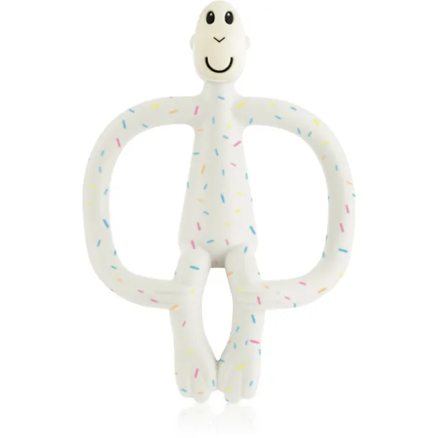 Matchstick Monkey Teething Toy and Gel Applicator närimismänguasi kaks-ühes pintsliga Confetti Cream 1 tk