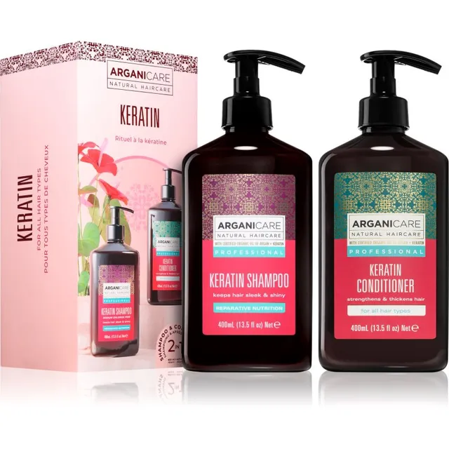 Arganicare Keratin Set komplekt juustele keratiiniga 1 tk