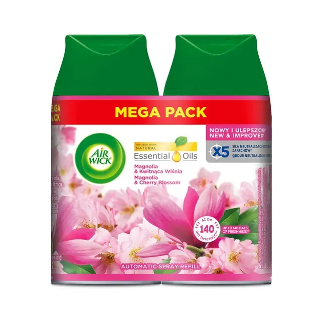 Õhuvärskendaja Freshmatic Cherry Blossom täitepakend, AIR WICK, 500 ml