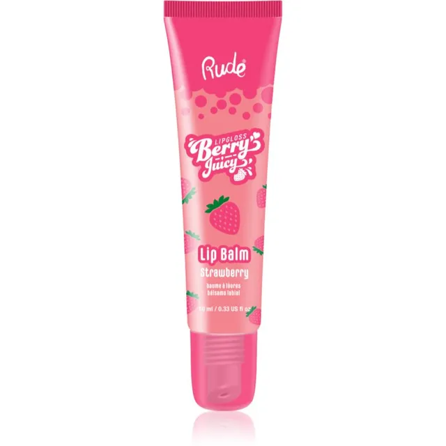 Rude Cosmetics Berry Juicy Niisutav huulepalsam varjund Strawberry 10 ml