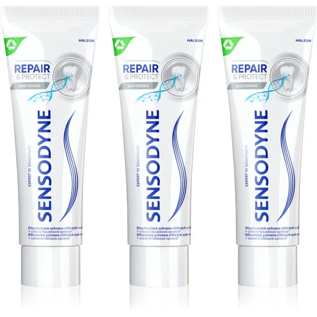Sensodyne Repair & Protect Whitening Valgendav hambapasta tundlikele hammastele 3x75 ml