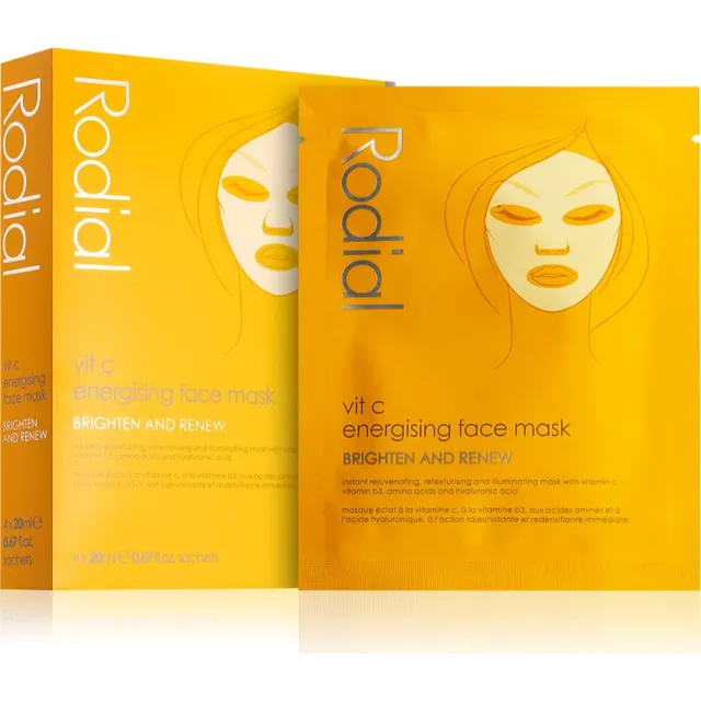 Rodial Vit C Energising Face Mask Kirgastav ja elustav lehtmask C-vitamiiniga 4 x 20 ml