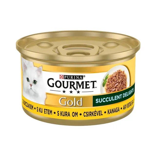 Täissööt. Kassikonserv kanaga, GOURMET GOLD, 85g