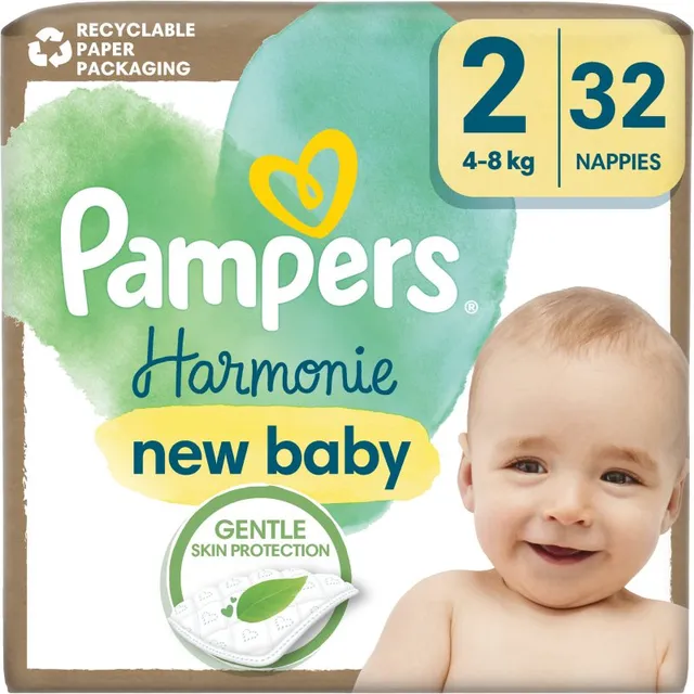 Pampers Harmonie Size 2 ühekordsed mähkmed 4-8 kg 32 tk