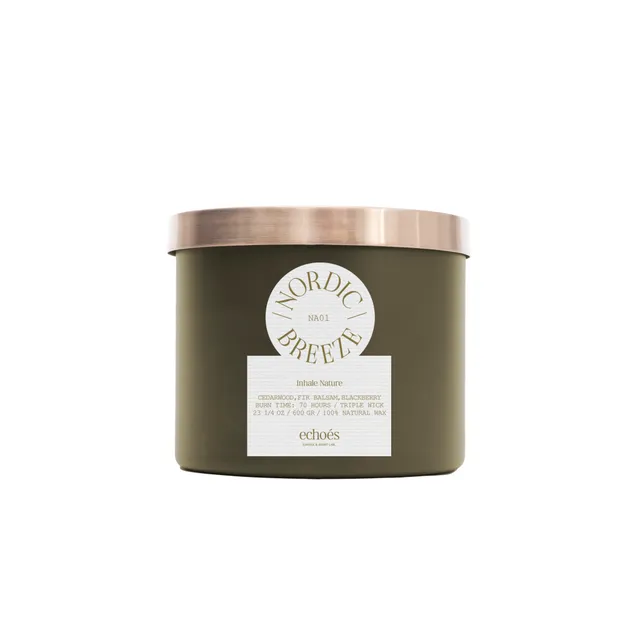 Echoés Triple Wick Natural Candle