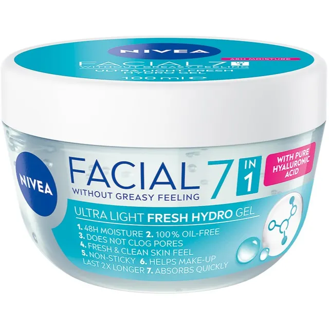 NIVEA Facial Plumping Hydro Gel Niisutav näogeel hüaluroonhappega 100 ml