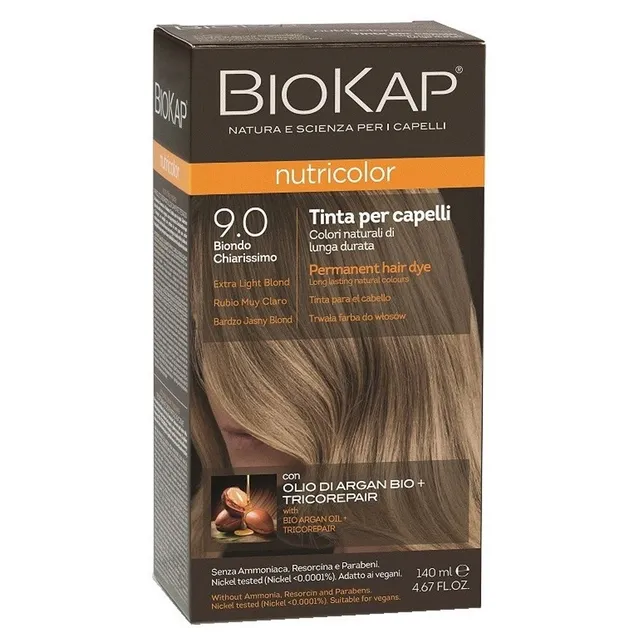 BIOKAP Nutricolor 9.0 Extra Light Blond Permanent Hair Dye 140ml