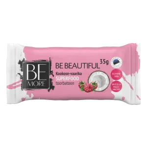 Be More Be Beautiful kookose- vaarika toorbatoon 35g