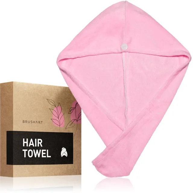 BrushArt Home Salon Hair towel Rätik juustele Pink