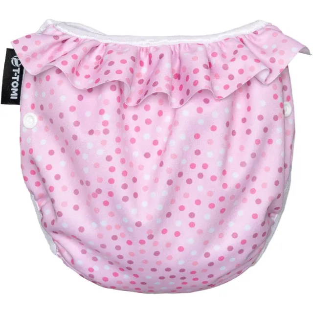 T-TOMI Diaper Swimwear Pink Dots pestav ujumismähe 5 - 15 kg 1 tk